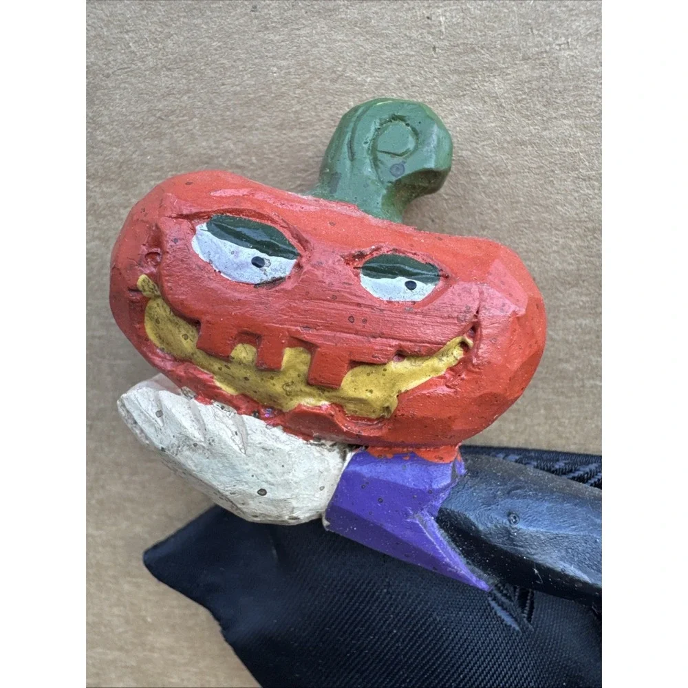 Vintage Folk Art Halloween Wood Vampire Dracula‎ Figurine Midwest Cannon Falls